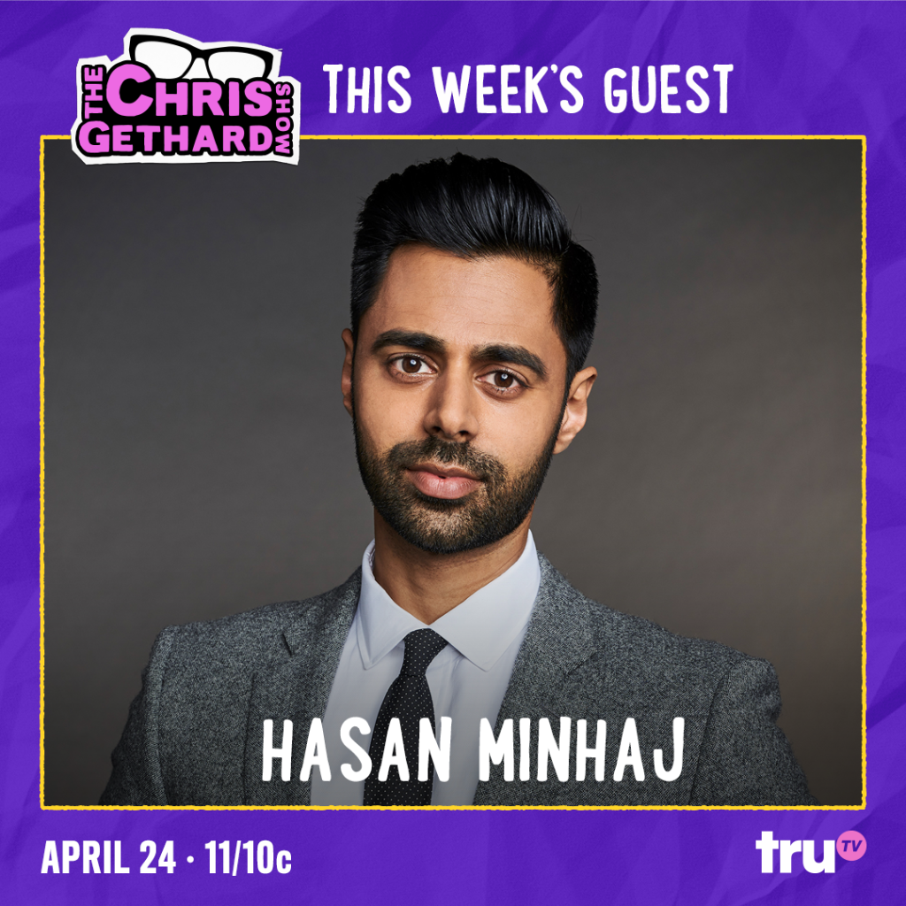 GethardShow's tweet photo. Tonight! Join @chrisgethard and @hasanminhaj as they get ready for the apocalypse like only two comedians could. Tune in LIVE at 11/10c on @truTV! #ChrisGethardShow https://t.co/SRrA71oETH