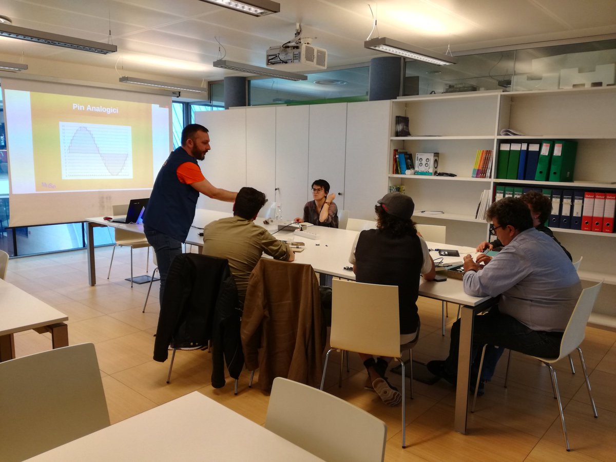 fablabnet's tweet photo. How transform an object to #smart object?
Today we try to do it with #arduino
#fablabnet @RegioInterreg @interregeurope @MUSE_Fablab @MUSE_Trento https://t.co/cv4mxe9rI4