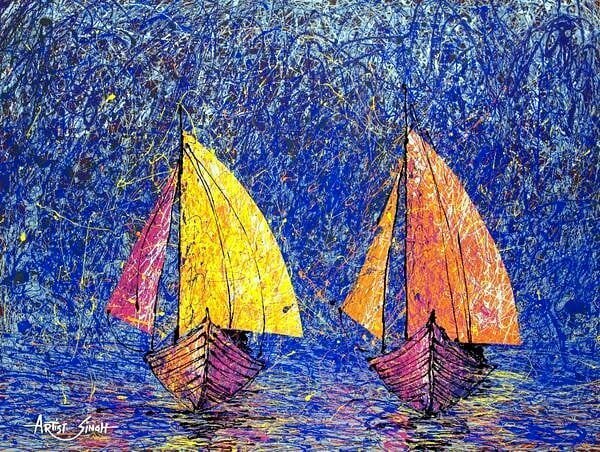 ArtGuruOfficial's tweet photo. #artistsingh #boats #drippainting #drippaintingtechnique #dripartist #dripartist https://t.co/px1CnGiywK