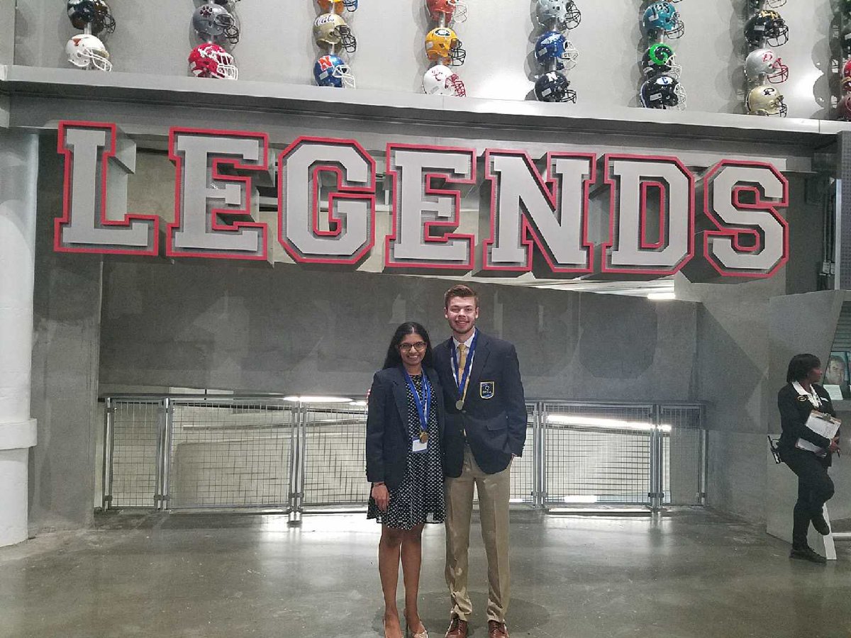 Huge congrats to our “Homegrown Legends” @coleman_barnes3 and <a href="/NeehaKothapalli/">Neeha Kothapalli</a> for being TOP 20 in the WORLD in their events at #DECAICDC2018