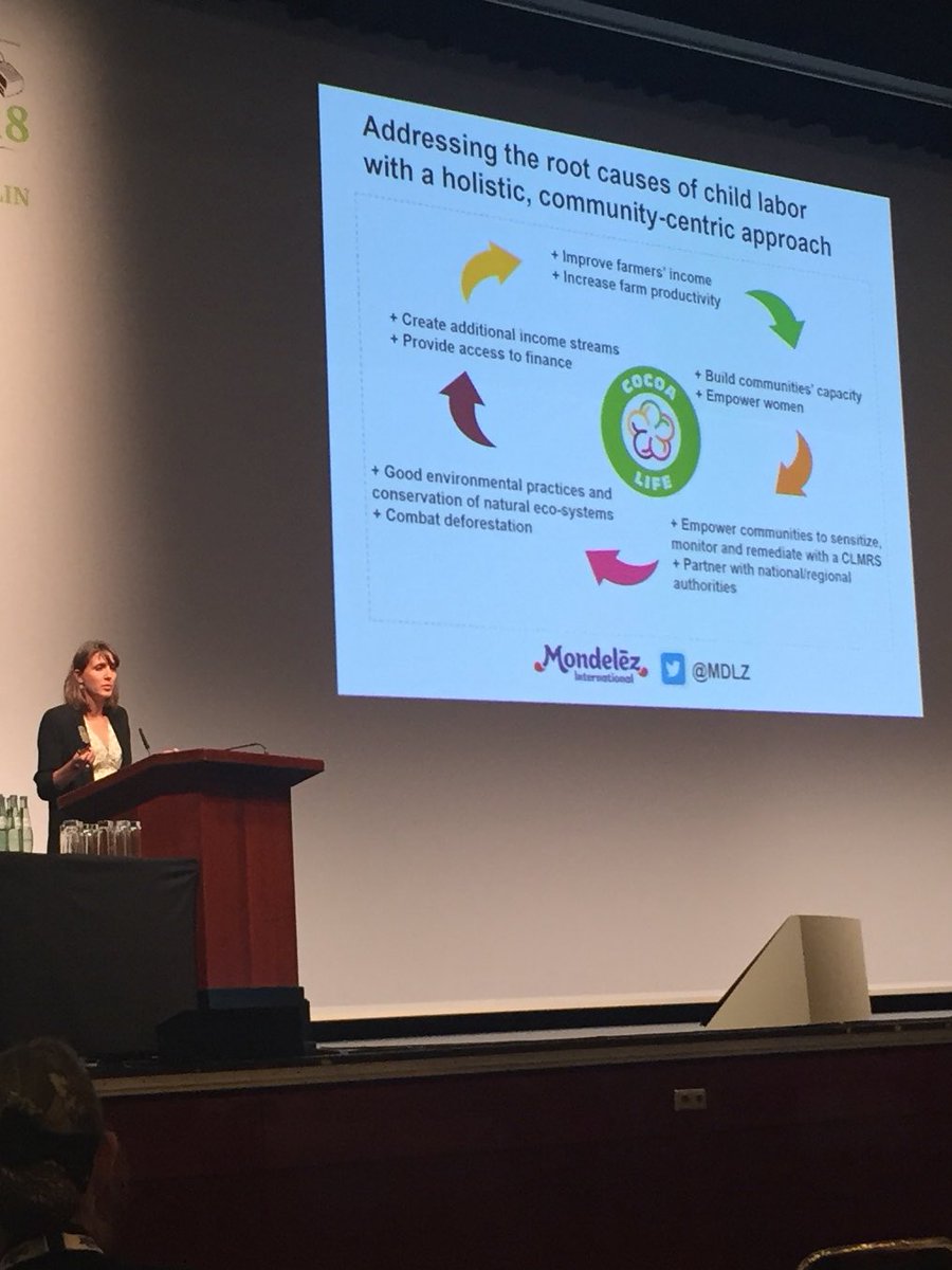 <a href="/mdlz/">Mondelēz Intl</a> <a href="/virginiemahin/">Virginie Mahin</a> about how we tackle the root causes of childlabour in #CocoaLife #wcc4berlin #wcc2018