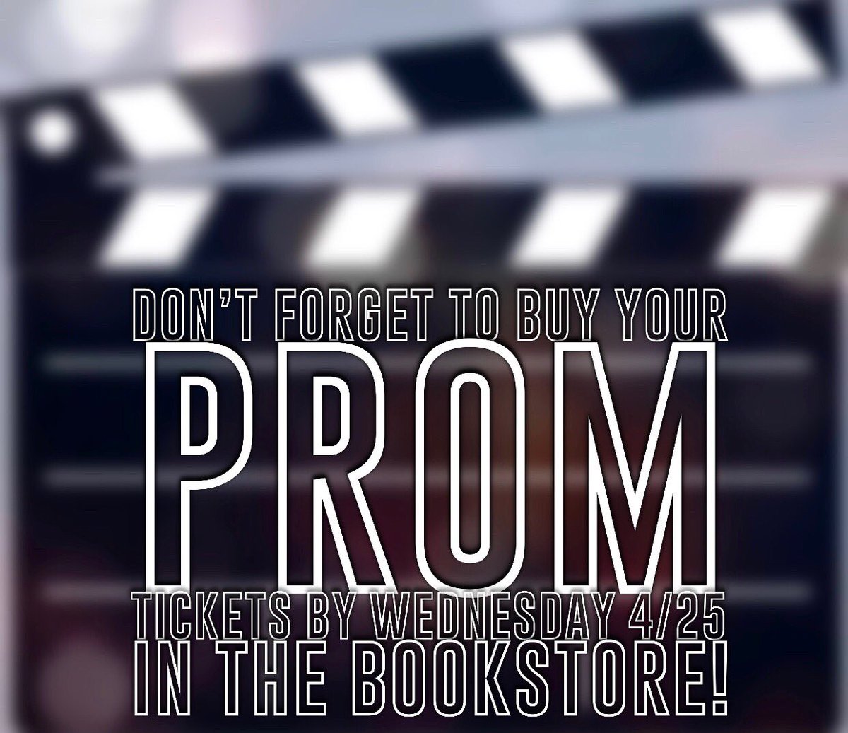Tomorrow is the last day to purchase your prom tickets. Don't miss it!