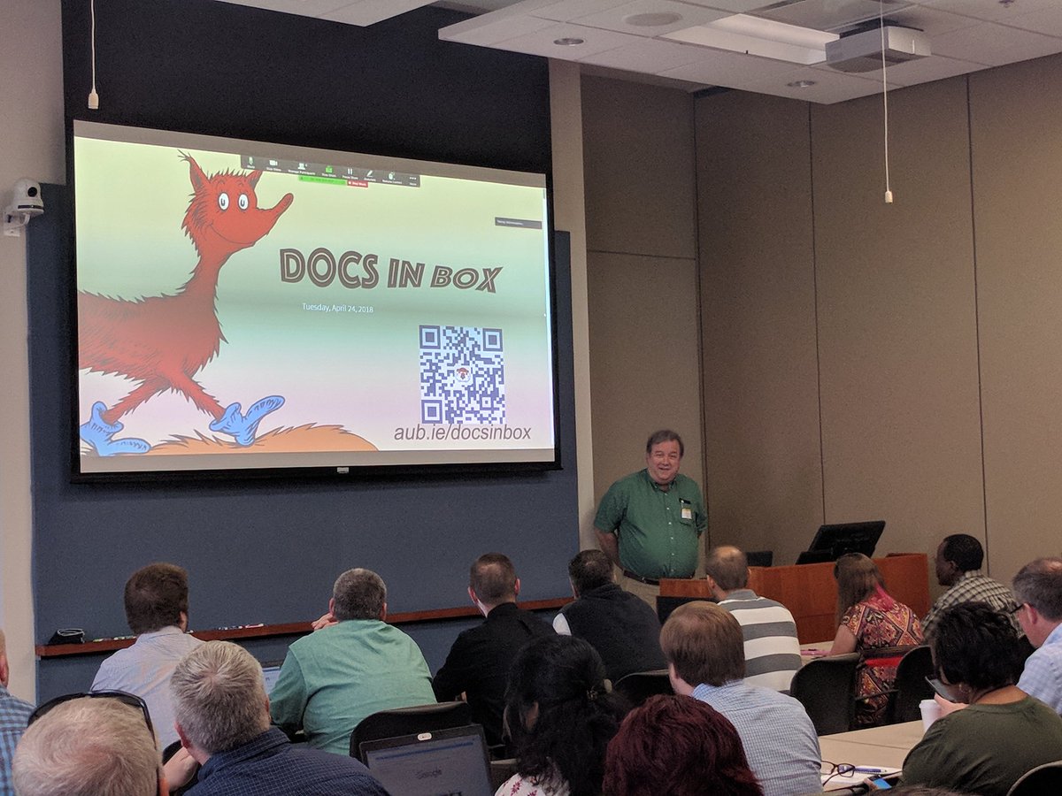 AuburnOIT's tweet photo. Our 10am spots for #AUTechTalks feature @dcrutchley from @AuburnU talking about @BoxHQ and @PieterVeenstra from @TriadGroupPlc #skyping in to discuss #Office365. You can tune in at https://t.co/2fNMnofXLV https://t.co/LP4Q4lmMdm