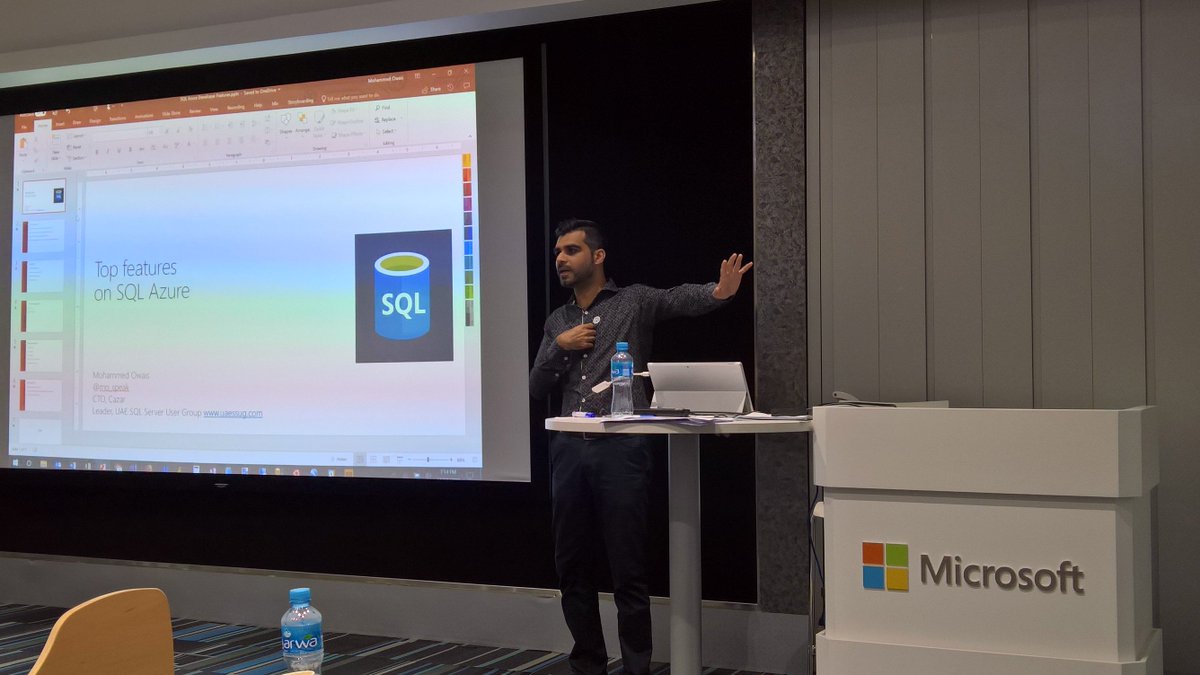 SaMeeru's tweet image. At @microsoftgulf #Dubai. Attending Data &amp;amp; AI meetup with @mo_speak #sQLserver #SqlAzure