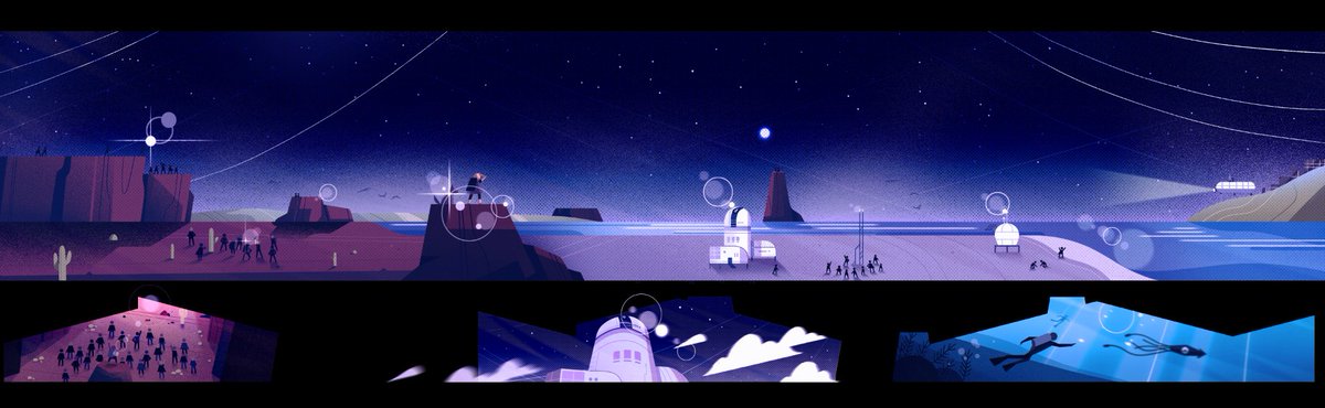 stastr0's tweet photo. The Audacious Project 🌌 #ted #tedtalks #ted2018 #theaudaciousproject #design #illustration #motiongraphics #motiondesign #projectionmapping #animation #mograph #landscape #backgrounddesign #space #stars #nightsky #adobe #photoshop #digitalart https://t.co/gywMVTIlhY