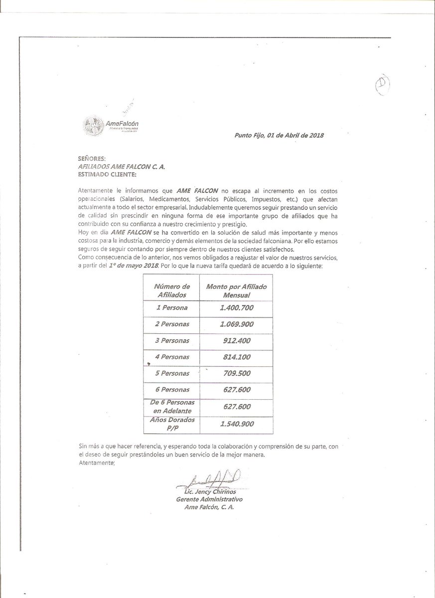 capiutag's tweet photo. Información de interés para afiliados a AME FALCÓN, si desea retirarse del servicio deben de hacerlo de forma escrita ante la CAPIUTAG y AME FALCÓN antes del 30/04/2018 https://t.co/K3RgG6I7s1