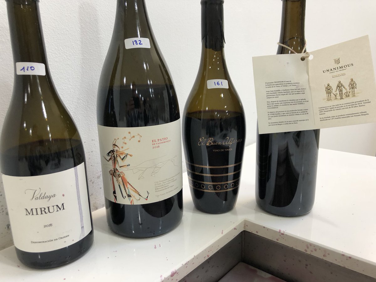 Carlosguiapenin's tweet photo. Primer día de cata @guiapenin en @DORibera, tras 300 vinos de añadas 2017, 2016 y algún 2015, estos son los q más nos han gustado hoy. Sin duda de las 3 añadas la mejor es 2015!! https://t.co/WSbS6Ixx7Z
