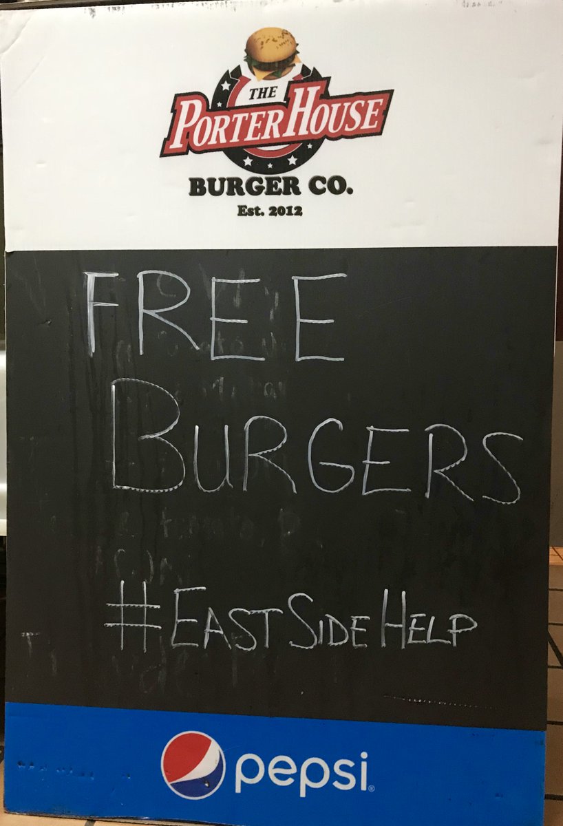 PorterHouseGSO's tweet photo. We will be serving FREE Burgers for all tornado victims &amp; volunteers at 6pm tonight at 2225 Pear Street, Greensboro. Come and eat! @phburgertruck #GreensboroStrong #GreensboroTornado #burgers https://t.co/579u6Wh9xY