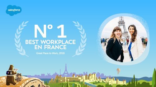 Benioff's tweet photo. 🇫🇷 Salesforce invests an additional $2.2 Billion in France over the next 5 years to grow our company &amp; opportunities for our Ohana. Salesforce #1 Best Place To Work in France. We pay men &amp; women equally. All employees are paid four hours a month to volunteer. Vive La France. https://t.co/1MS1Pt1e4f