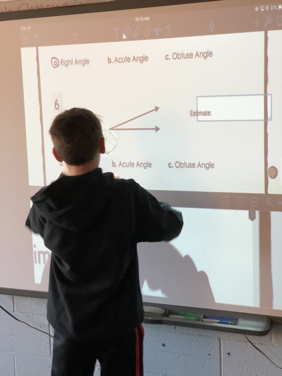 TeacherTizzard's tweet photo. Demonstrating our angle discoveries with our wax paper protractors. #studentmodeling @NotabilityApp @AppleTV #iPad #Math #sjbgrade6 @sjboscoschool @NLESDCA #tesic @nlta_mssic @nltatesic https://t.co/EvxHvRrfoR
