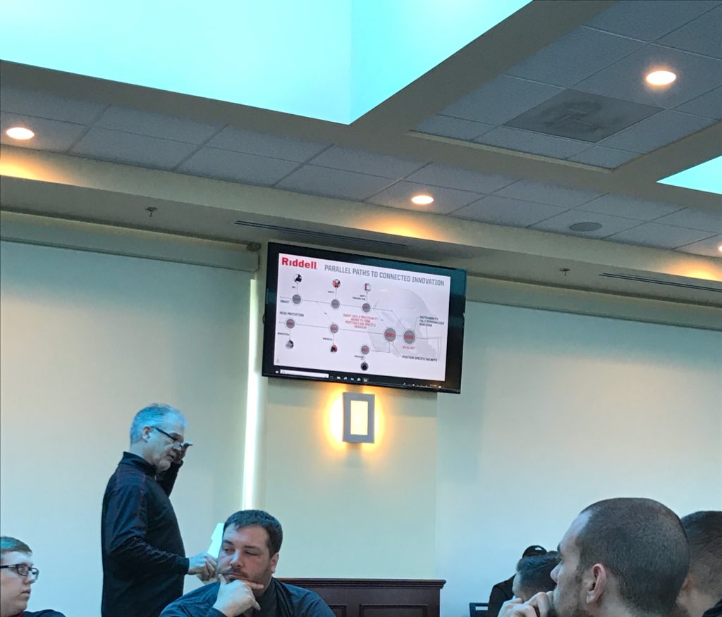 aemadistrict2's tweet photo. @RiddellSports just wrapped up a very enlightening presentation on the current state and future of Football safety. Thanks for coming! #D2SpringMeeting https://t.co/FJNgNIyrVg