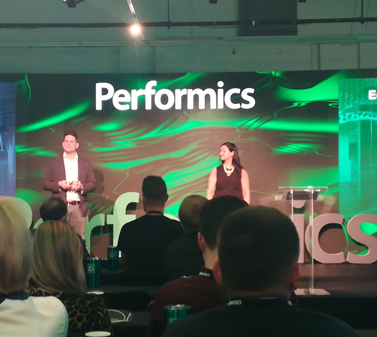 performicspt's tweet photo. @jonahberger and @JMondae talking about Voice Search at #performicsnext20 event. #Next20 #performics https://t.co/nu44B5rHK2