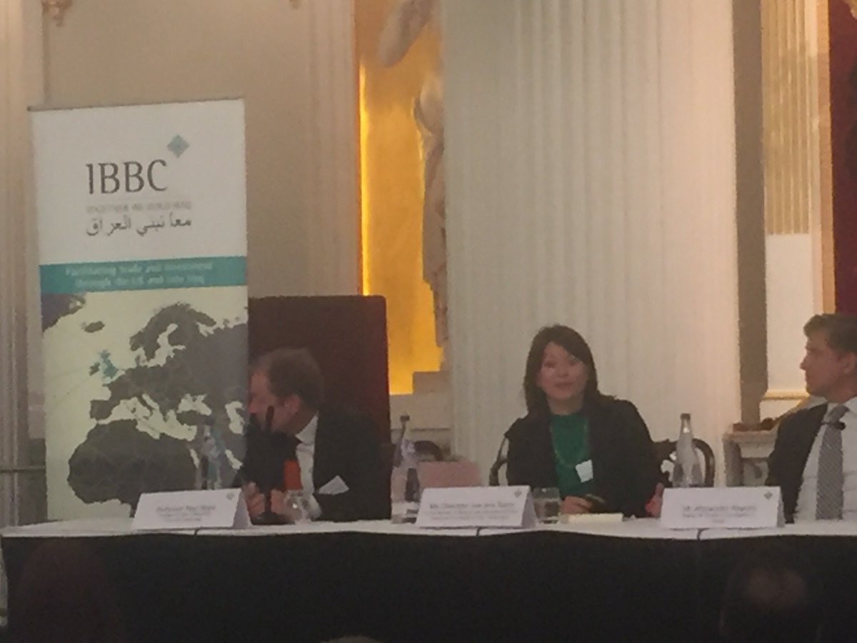 IBBC_London's tweet photo. @vandentoorn @AUIS_NEWS Christine in full swing as she addresses the IBBC Spring Conference 2018 on the Education and Training Panel 'Developing Human Capital in Iraq' #IBBC2018 #Education #Training #Iraq https://t.co/p1HOWOFWH9
