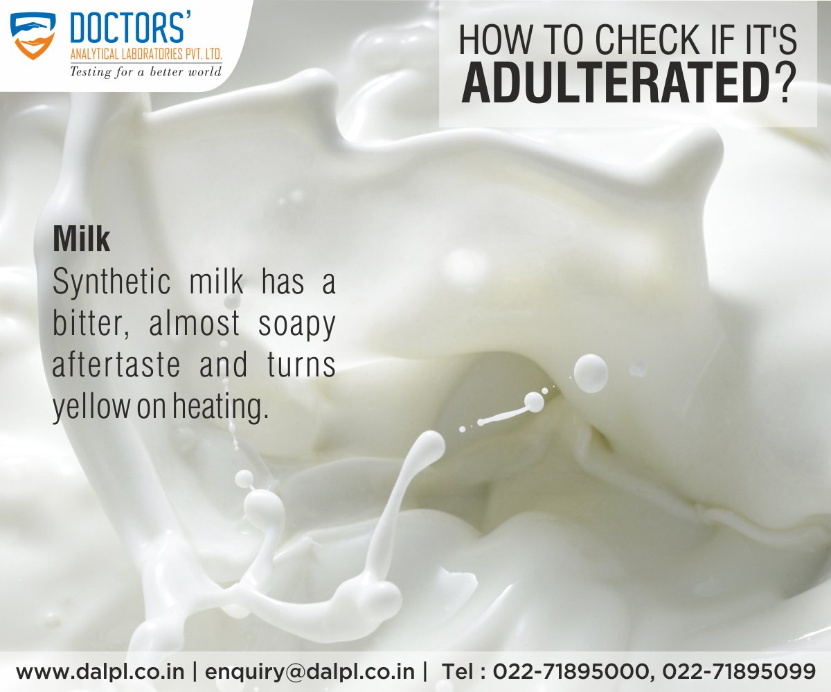 DALPLTesting's tweet image. #FoodAdulteration:  #Milk is the most commonly adulterated product.
At #DALPL we check for all the adulterants, contaminants, toxins as well as #antibiotics found in milk
@MoHFW_INDIA @ceo_fssai @FOODSAFETY_PIYA @fssaiindia #FoodSafety #Testing #TestingForABetterWorld #Health
