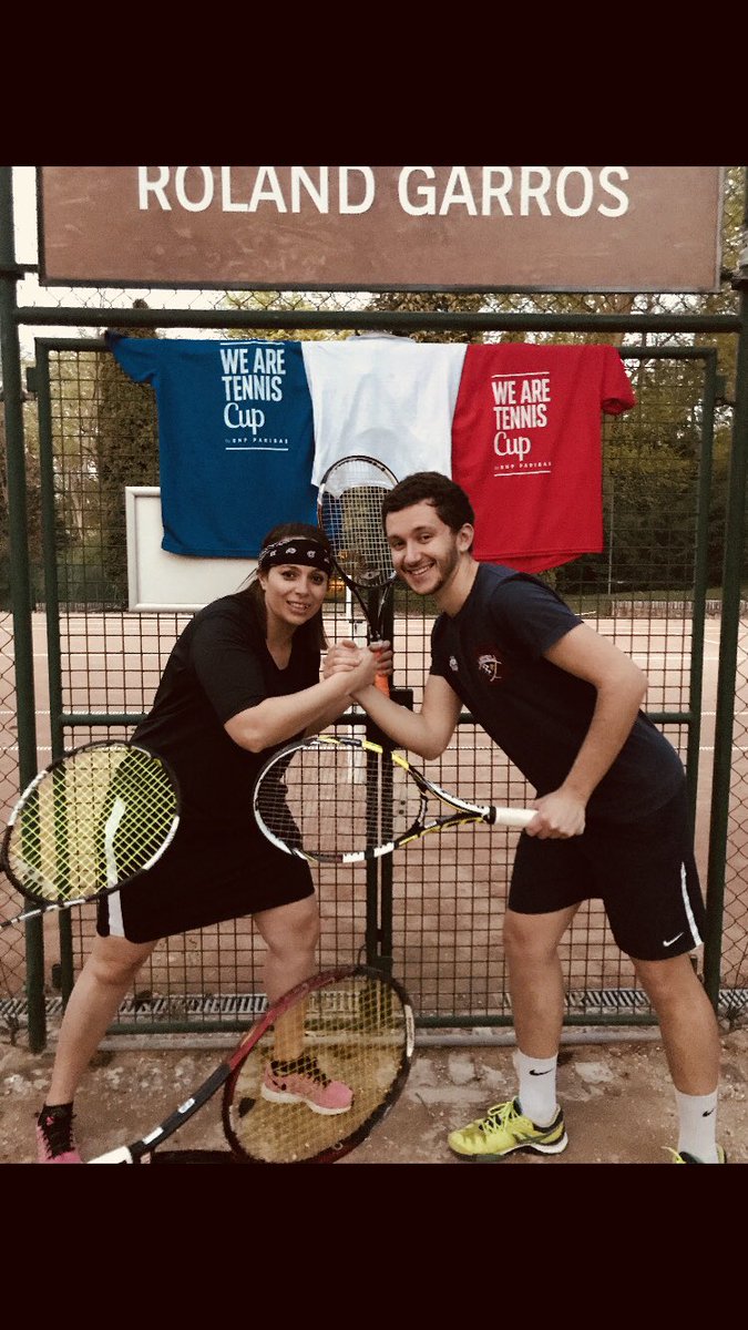ArnaudPersillon's tweet photo. Road to Roland Garros ... Vote for us please and give us the chance to participate at the tournament ! Thanks 🙏🏻🎾💪🏻 #WATCup2018 #RoadtoParis #Tennis #dream #passion #BendItLikeNadal https://t.co/RyBMnKBjYk