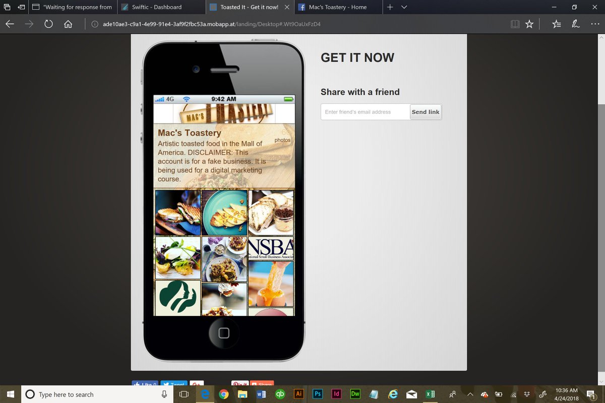 MacsToastedIt's tweet photo. Guess who has a FREE app out there! It's as HOT AS OUR TOAST! https://t.co/sEw9aaLxaK