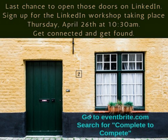 Final days to register for the LinkedIn workshop. Get connected and get found. #linkedin #linkedinworkshop #workshop #allentownworkshop