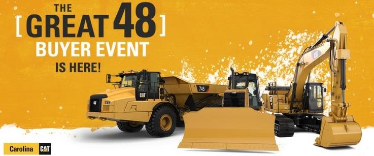 If you need more reasons to buy new Cat® machines, we'll give you 48. Get 48 months of 2.99% financing &amp; 48 months of no-cost extended protection for powertrain, hydraulics &amp; technology components. It's a great time to buy! #CarolinaCat #WeBuildNC ow.ly/fvvP30joqNv