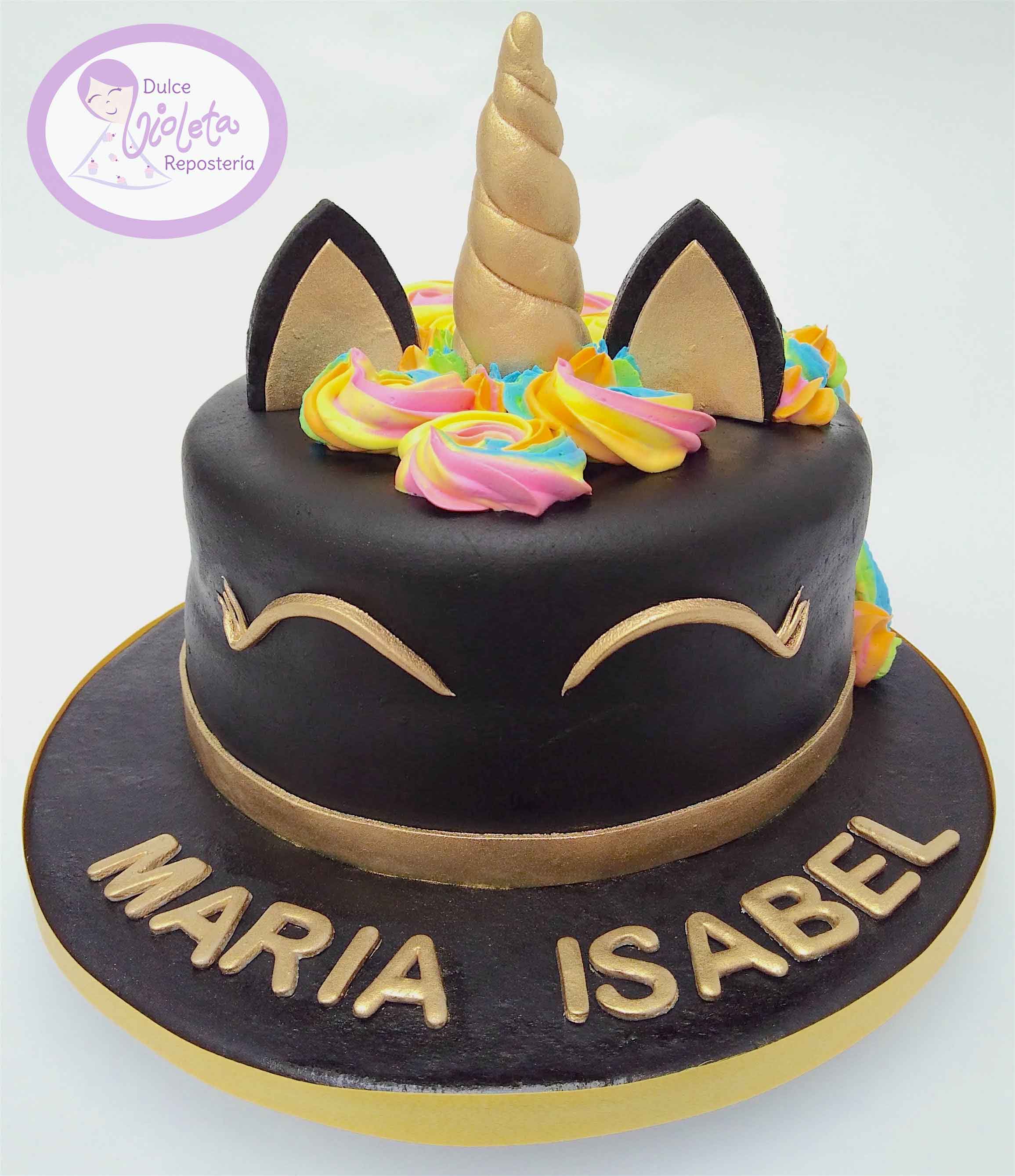 Tarta Unicornio arco iris