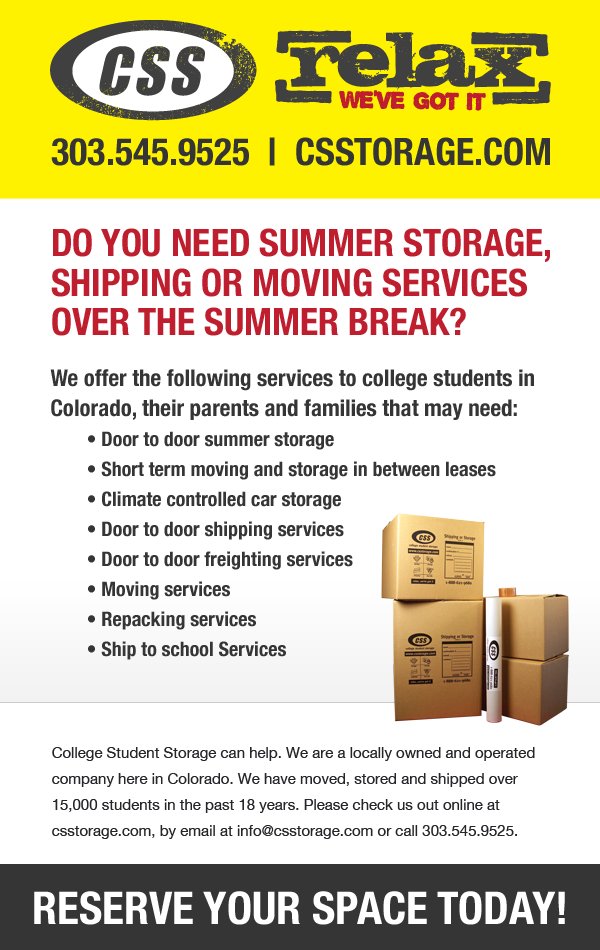 cs_storage's tweet image. Summer break is just around the corner !  Chances are, you don&apos;t need  to take everything you own home with you and might not have a car at  school to move your items into storage. Don&apos;t stress, we&apos;ve got you  covered.