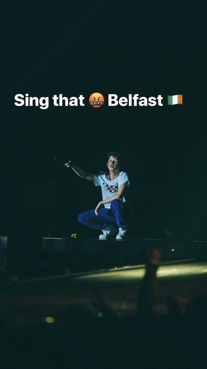 JacobsNotes's tweet image. Jacob in his stories about Belfast last night