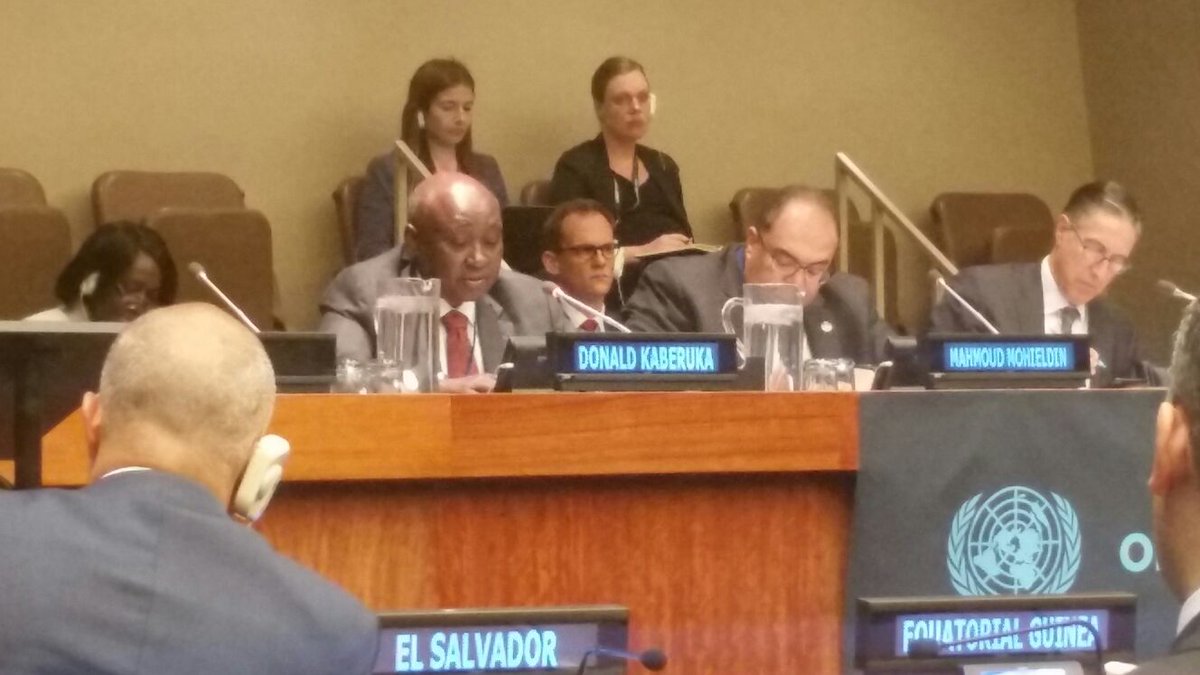 AfricanUnionUN's tweet photo. "The overall effectiveness of the #InternationalCommunity to address conflicts should be taken as a continuum" @DonaldKaberuka
#Peacebuilding 
#Predictibility
#Sustainability
@AUPeace
@FKMohammed1 https://t.co/JBI5ohb7Bi
