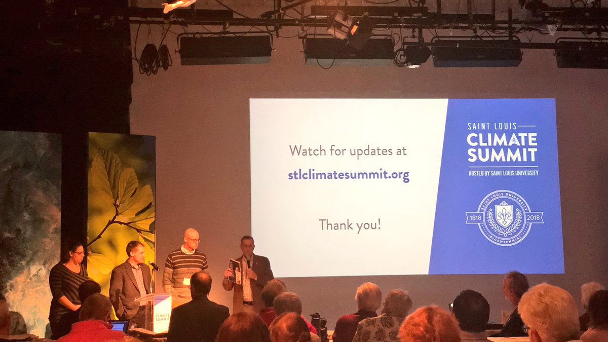 STLClimate's tweet photo. THANK YOU to Jack Fishman, Angie Carr, David Webb, and Matt Huelskamp for making #STLClimateSummit a giant success!

@SLU_Official @TheNineNetwork #SLU200 #LaudatoSi https://t.co/enoh03YRGa