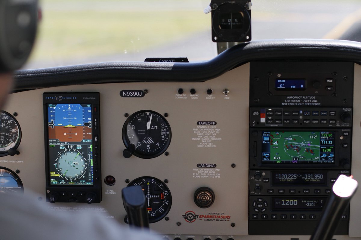 Spring flying in this Piper Cherokee with freshly upgraded avionics is just amazing.  Everything you need in a modern flying machine! <a href="/GarminAviation/">Garmin Aviation</a> <a href="/aspenavionics/">Aspen Avionics</a> #trutrak #flygarmin #avgeek #aviation #avionics #pilot #piperpilots