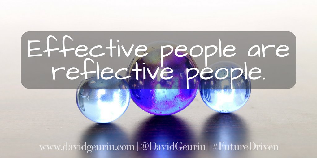 I'm convinced that in general we don't do enough in education to facilitate reflection for students or educators. As John Dewey said, "We don't learn from experience, we learn from reflecting on experience." Everyone benefits from opportunities to reflect.