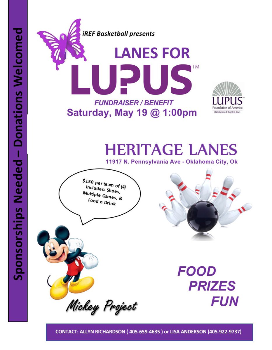 RichardsonAlly2's tweet photo. Bowling benefit for Lupus awareness.  In honor of one of our own: Mickey English!!!! https://t.co/FfktTPk05I