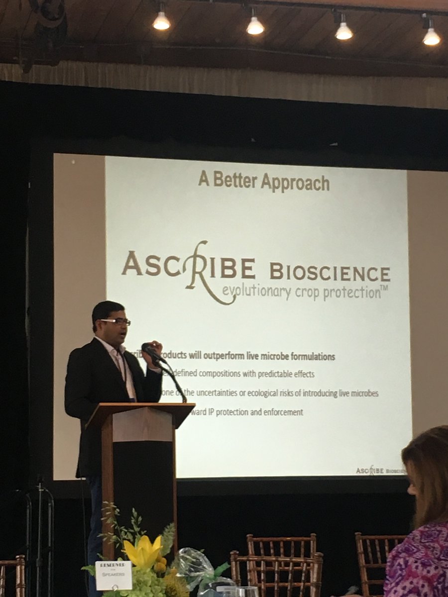 KelliBTI84's tweet photo. Murli Manohar &amp; a team from @BTIscience  at the 2018 Crop Animal &amp; Food Technology Showcase @ncbiotech (North Carolina Biotechnology Center) in Durham.  Murli is pitching a new #startup company that's developing new seed coatings for crop protection based on BTI technology. https://t.co/fnuYvCuUuJ
