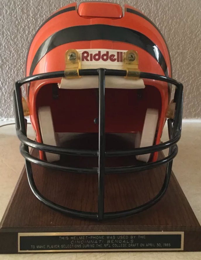 Now up for sale on eBay: Helmet phone used by Bengals in 1985 Draft Now up for sale on eBay: Helmet phone used by Bengals in 1985 Draft