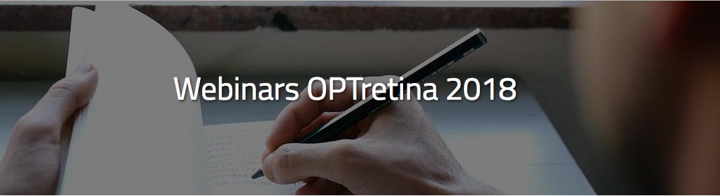 📢 Seminario online GRATUITO #OPTretina: 
Actualizaciones en Degeneración Macular Asociada a la Edad (DMAE)
 > Miércoles 25/04/2018 de 15:00h a 16:00h (GMT+1) > Impartido por el Dr. Gutierrez ¡Ya puedes inscribirte! ➡️ bit.ly/WebinarsOPTret…