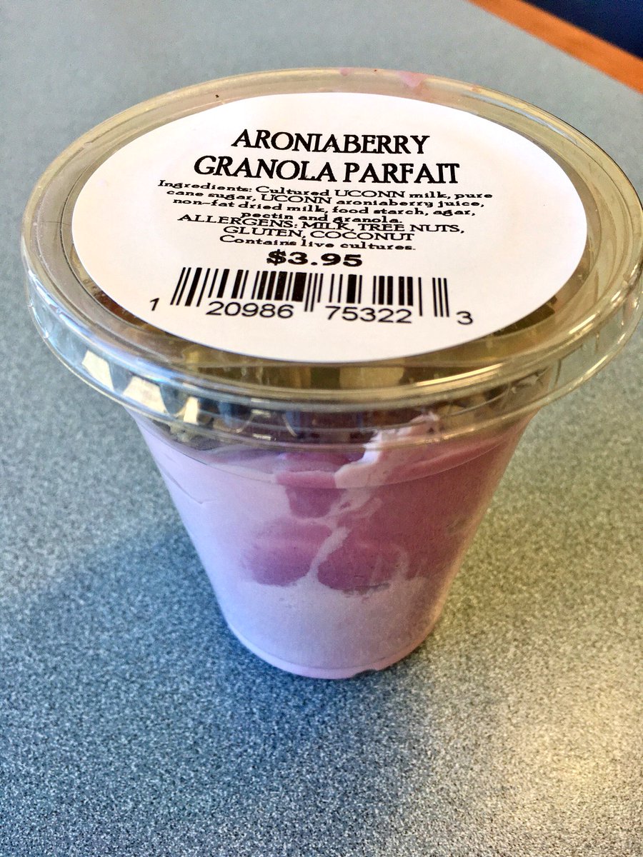 jmahoney515's tweet photo. #Aronia yogurt at the @UConnDairyBar! A collaborative project between @UConn Dept. of Plant Science and Dept. of Animal Science! @UCAHNR  🌱🐄 https://t.co/iKcg1oLC80