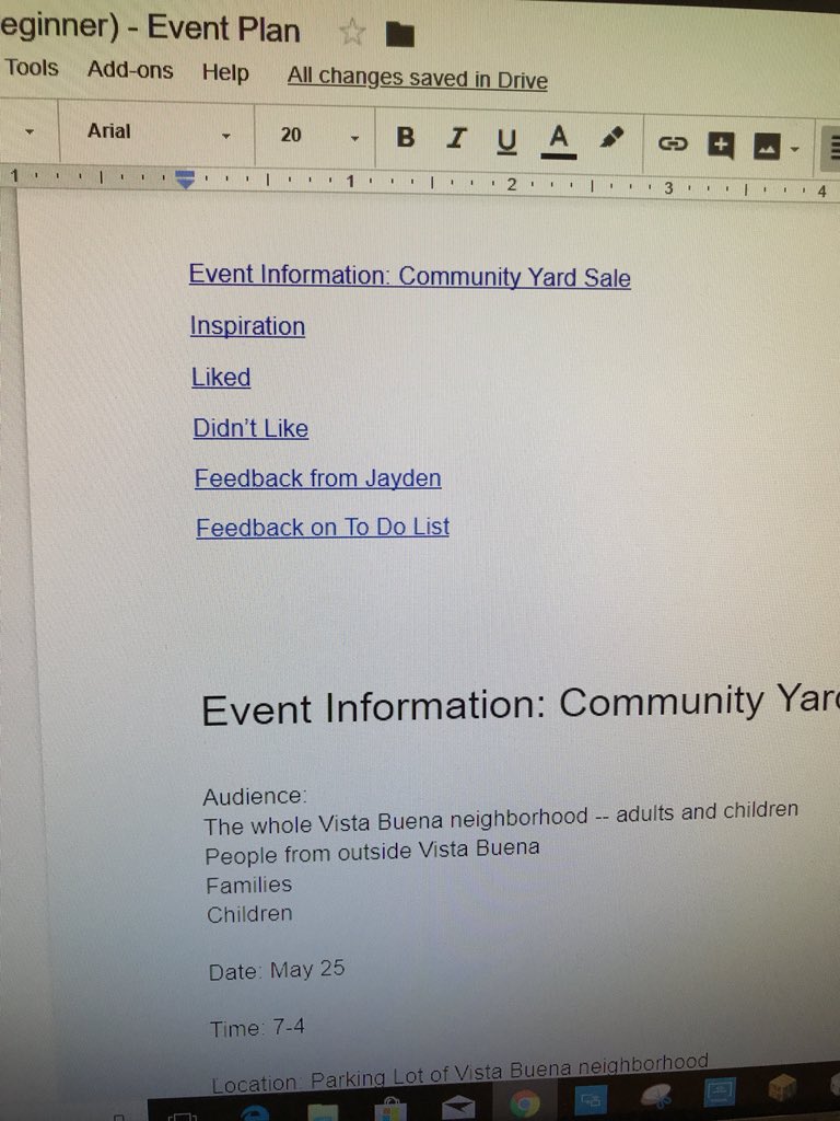 Kat_blsdtech's tweet photo. I did it! Added a table of contents to a Google Doc! Will try the second option later today! #GrowWithGoogle #EdTechTeam https://t.co/7wfdVUbqDk