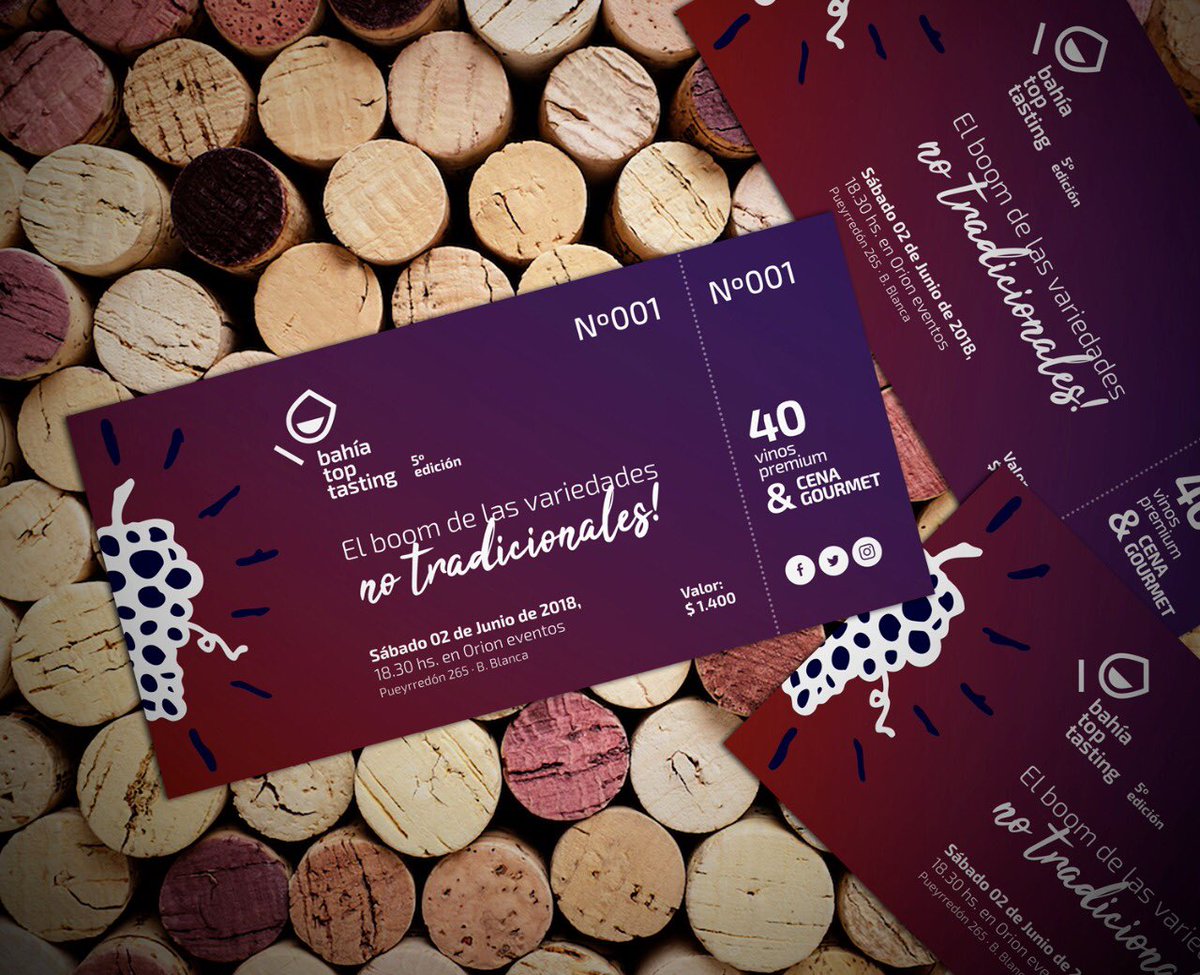 BahiaTopTasting's tweet photo. Entradas a la venta ya en en #blonda, #GoBar #winehouse #Hilario #LaPerla!!! Ed 2018! Con todo!!! 🙌🙌 https://t.co/7XwGdbRMY1