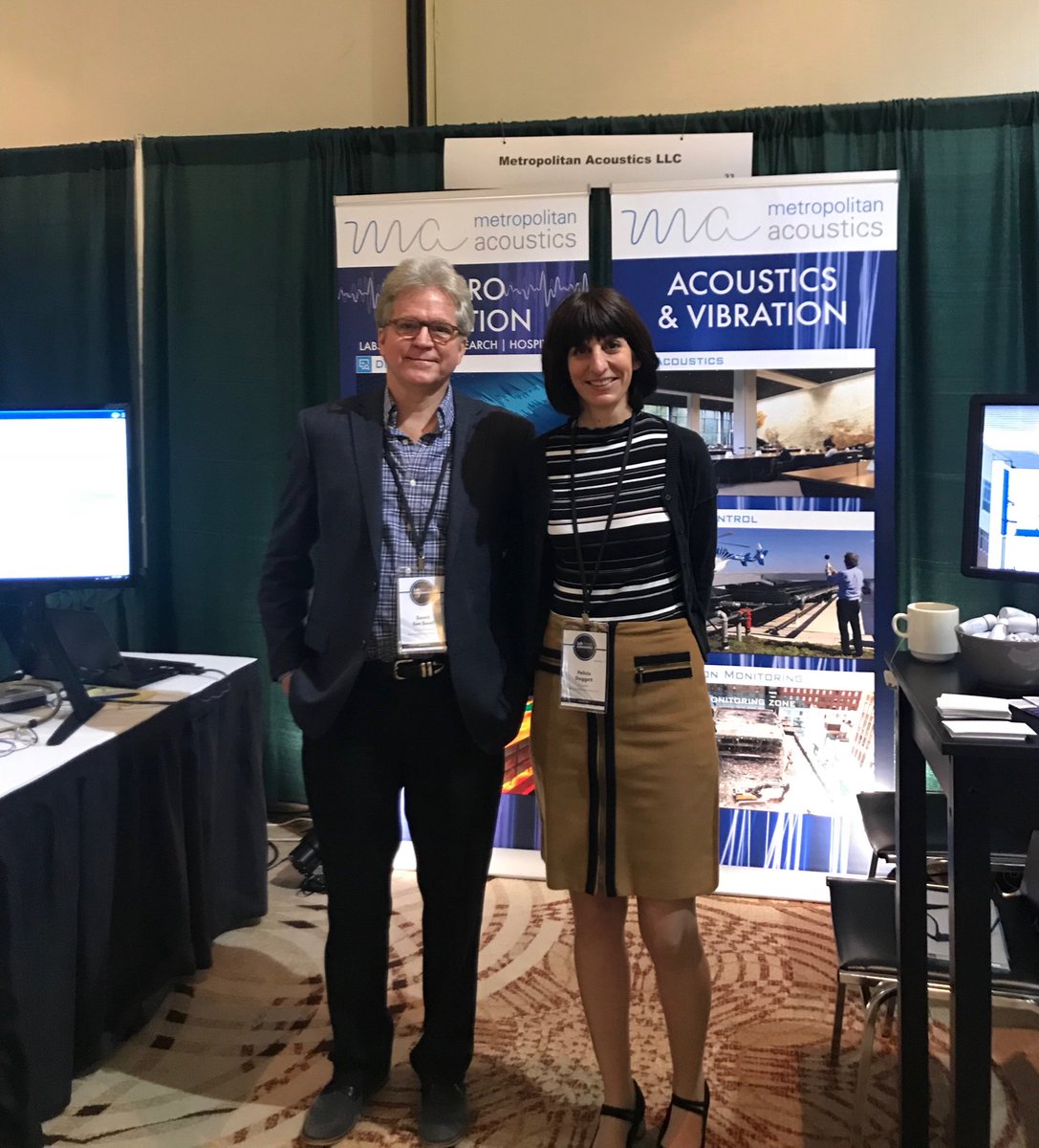 MetroAcoustics's tweet photo. Felicia and Sooch at Day 2 of Lab Design Conference in Philadelphia. Already an exciting day. #2018LDC #LabDesign https://t.co/CyTlHSb30w