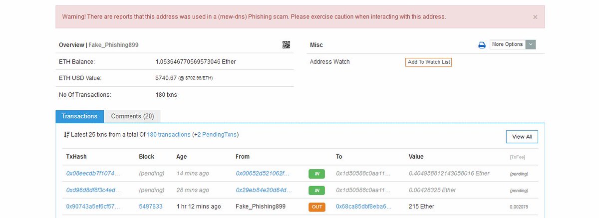 web_Nice_Design's tweet image. Взлом DNS-серверов #MyEtherWallet. Украдено $160,000
bleepingcomputer.com/news/security/…