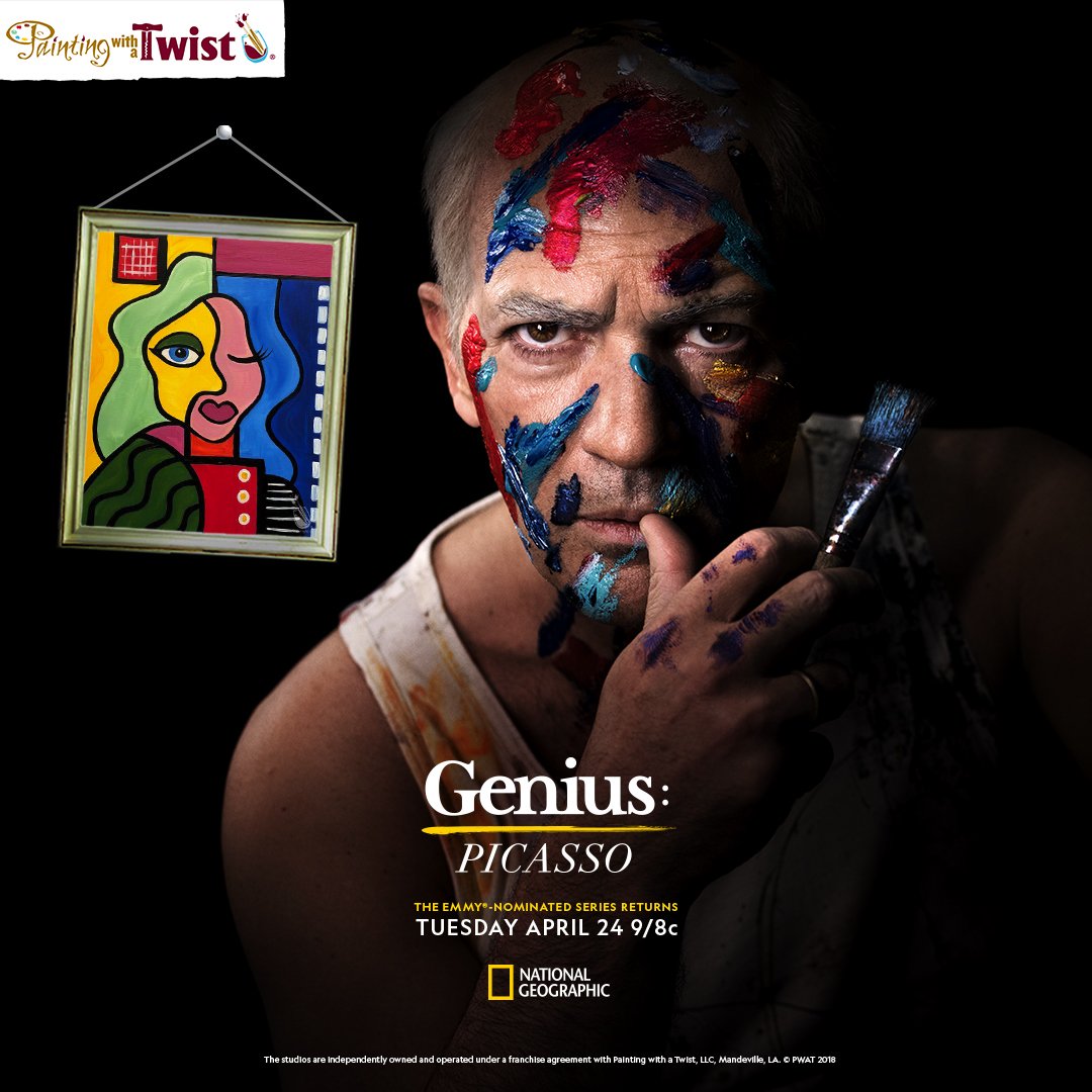 sipsocialcreate's tweet photo. [ T O N I G H T!!  ]

Don't miss out on an incredible series premiere of National Geographic's Genius: #Picasso! Afterwards you can sign up to paint your own cubist-inspired self portrait! 

Find an event near you: https://t.co/zM2JbFesiy https://t.co/oXB7S5JGdF