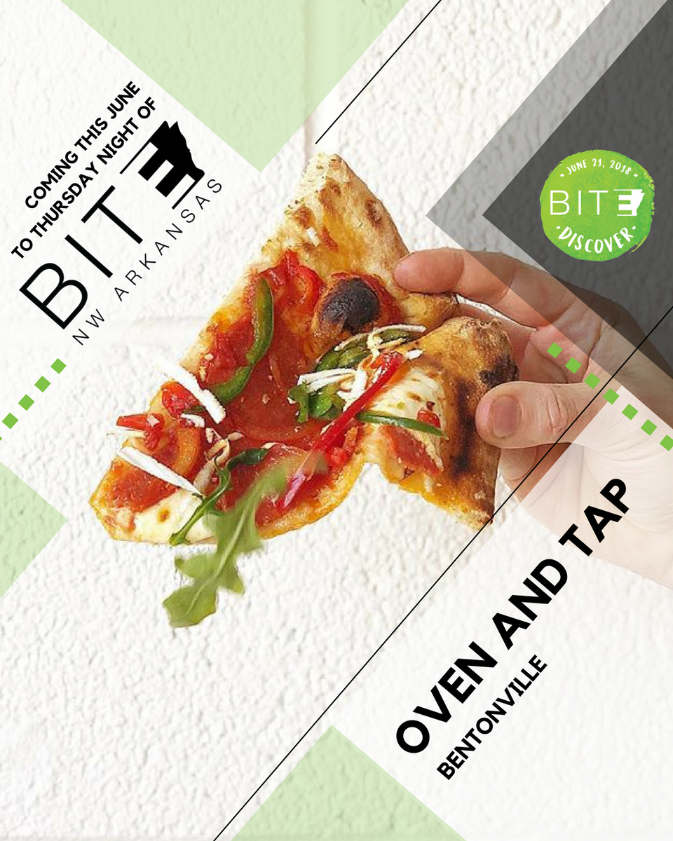 BITENWA's tweet photo. Ready for #BITEOnSite restaurant reveal no. 3? Put your hands together for @ovenandtap! Get your pizza fix at BITE | DISCOVER, Thursday night of #BITENWA on June 21. Tickets on sale and going fast at https://t.co/Wp6RLPYBtk!
#VisitBentonville #foodfestival #pizza #nwa https://t.co/lBR7duu1uC