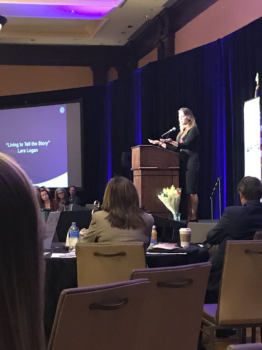 JanetDankert's tweet photo. “Giving up was not an option. I always had hope, I always had love.” Lara Logan sharing her powerful story was so moving. #hopegivers2018 #fjcconference https://t.co/oE5FHpE00G