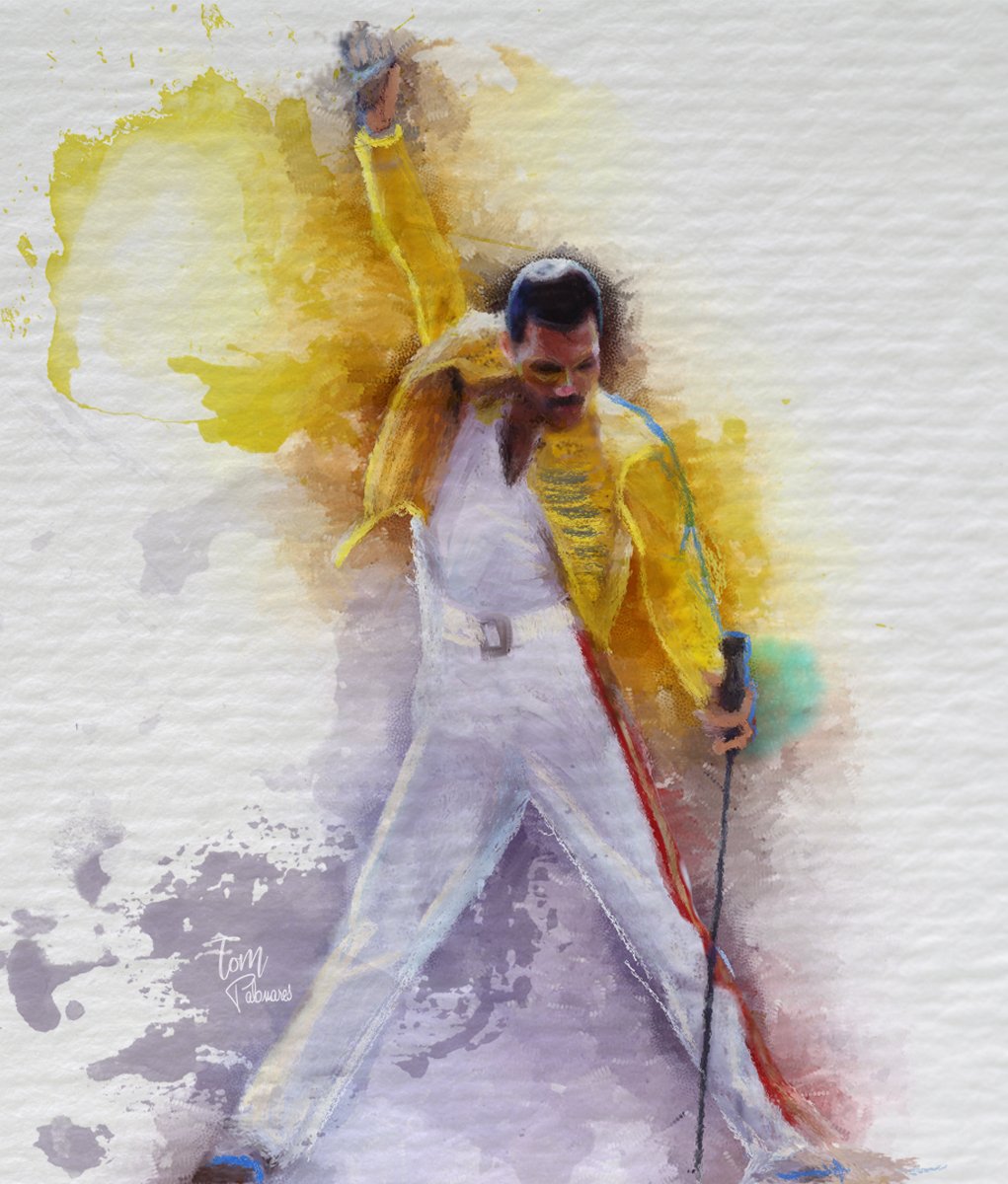 Акварель Freddie Mercury
