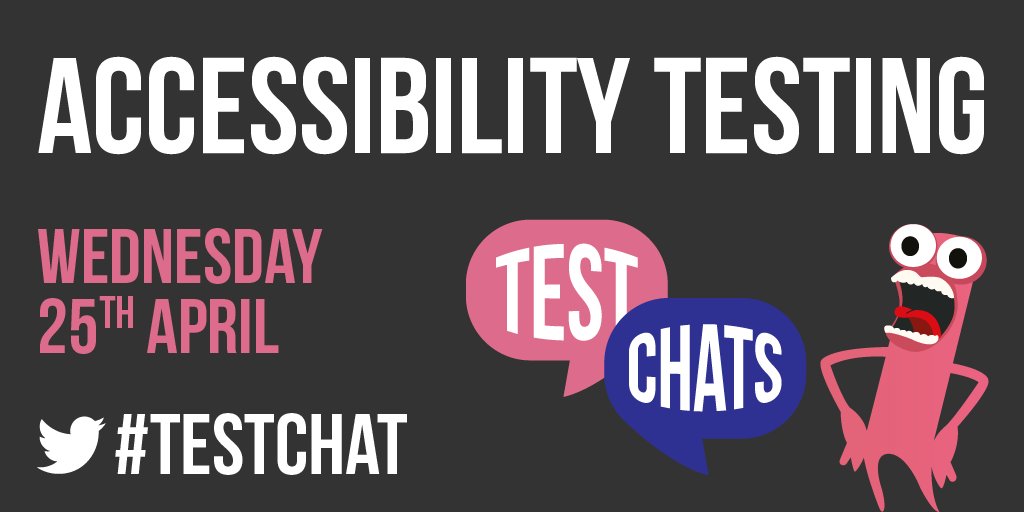 ministryoftest's tweet image. Don't forget our #TestChat on Accessibility Testing is happening tomorrow evening! Get registered and ready to join in! buff.ly/2pUHahN #softwaretesting #testing #accessibility