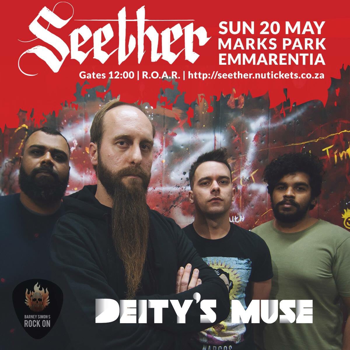 Proud to announce that <a href="/DeitysMuse/">Deity's Muse</a> will be supporting <a href="/SeetherOfficial/">Sandra P. Anderson</a> in jhb in May.