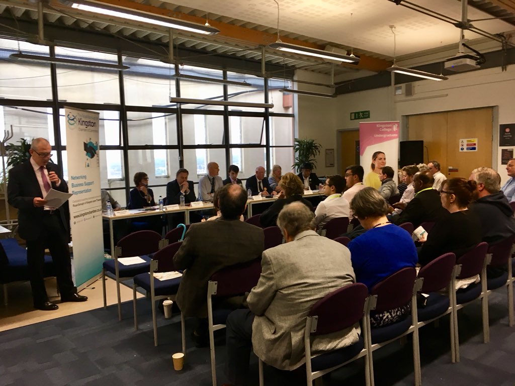 KingstonCOC's tweet photo. Candidates give their brief 2 min manifestos to the room. Chaired by Mike Tweedale from @KCupdate https://t.co/RhihrwI7jY