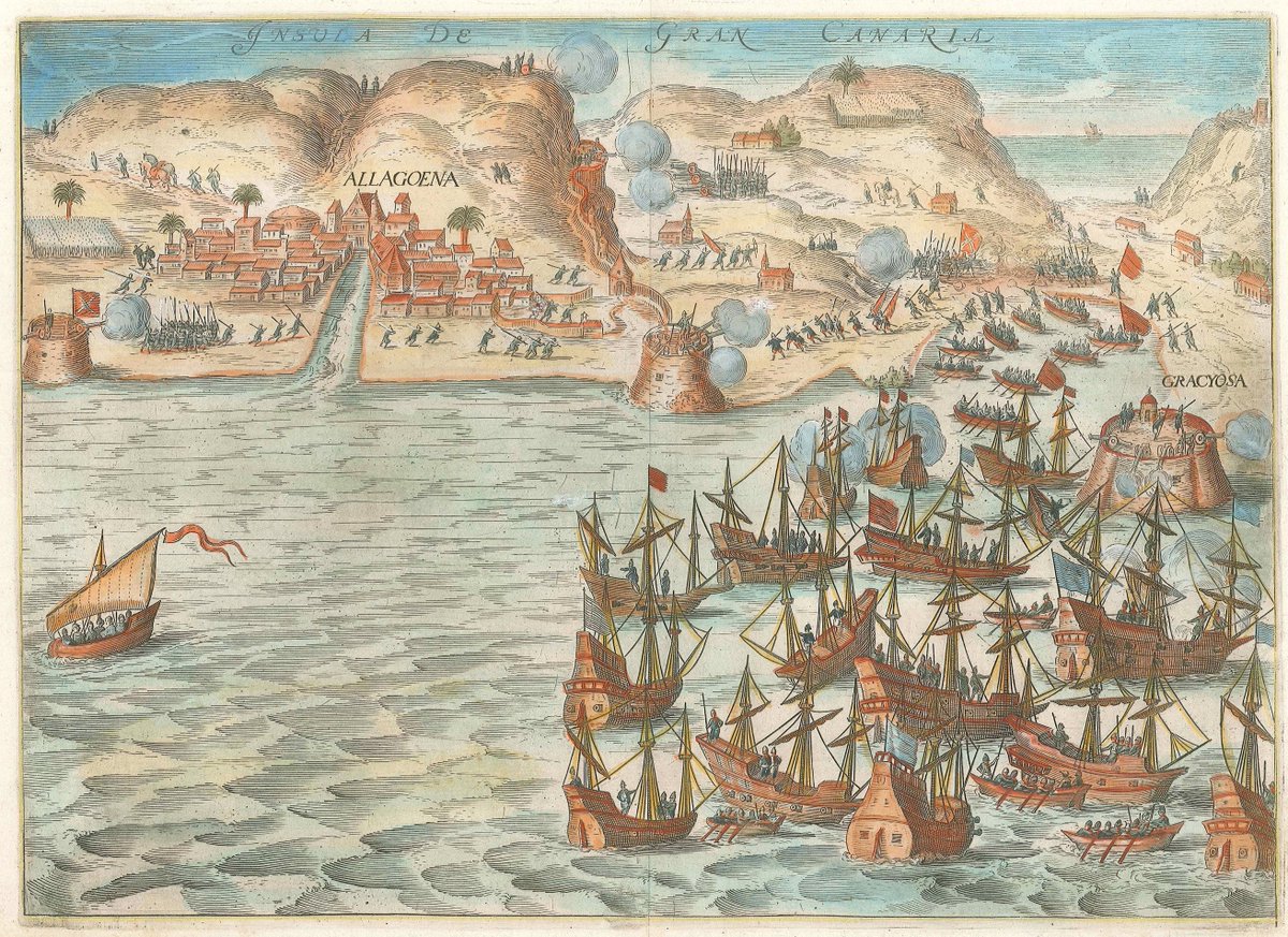 casadecolon's tweet image. El ataque del #corsario holandés #PieterVanDerDoes en 1599 a Las Palmas de #GranCanaria es una #HistoriaViva. Seguimos sus pasos por la #cityMW con #escolares de la Isla #Didáctica #MuseumWeek