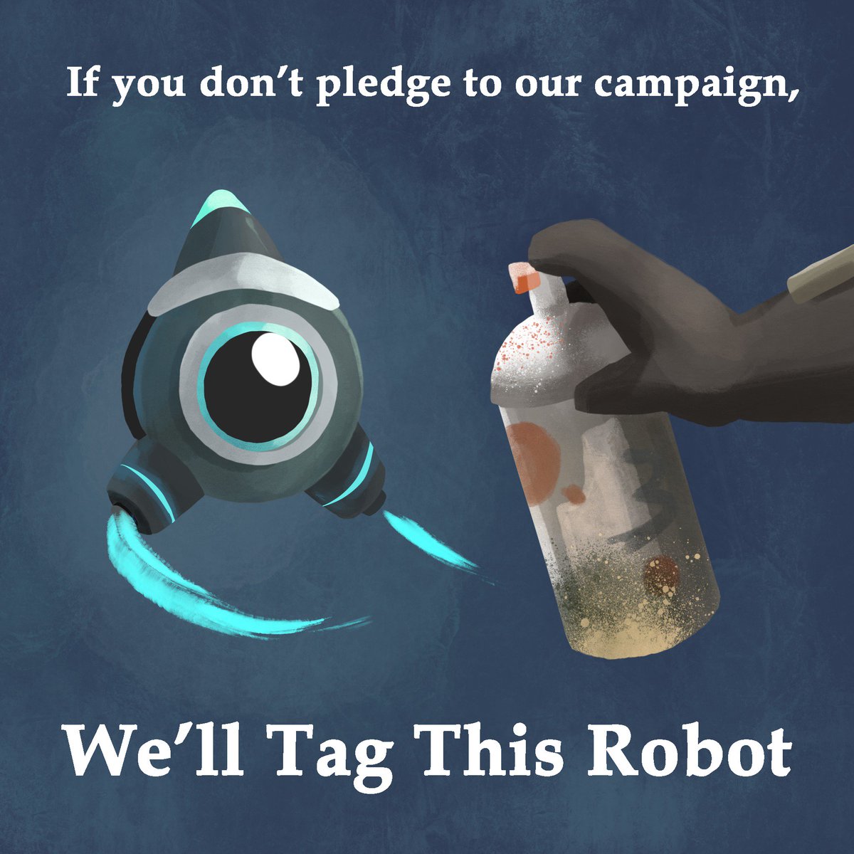 FromLightGame's tweet image. Our resident street artist has dubious plans for Clarifly if the campaign fails! #SaveClarifly from this technicolor transgression! Buy our new graffiti-tourbot skin, with exclusive in-game dialogue, at fig.co/from-light

#indiegame #indiedev #crowdfunding #currentlyOnFig