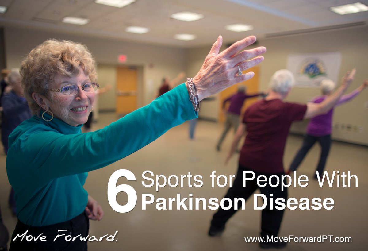 Choose_PT's tweet photo. Research shows that a consistent exercise program, including fun sports activities, can improve all of those body functions, plus walking balance, strength, flexibility, and fitness in people with PD. https://t.co/LaRM2o4ieK https://t.co/2E08tzclvs