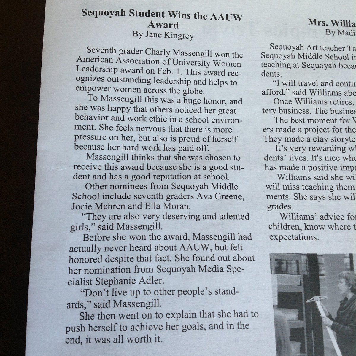 jkmassengill's tweet photo. So, so #proud of my niece! Brings tears every time I think about how #wonderful she is. Charly is the future of #strongwomen and one of my #heros #AAWU #kindisthenewcool #leadership

"Don't live up to other people's standards" -CCEM https://t.co/cdHRIDdiqE