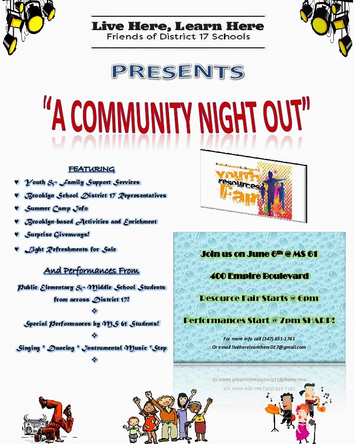 AlishaTech74's tweet photo. Our upcoming event! Join us for a fun family night on June 6, 2018, starting at 6pm ๐ #Brooklyn #SchoolDistrict17 #LiveHereLearnHere #LocalOrgs #YouthEnrichment #Community #Resources #womenintech https://t.co/bKT4ldMEue